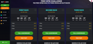 Screenshot free spins challenge Betamo Casino